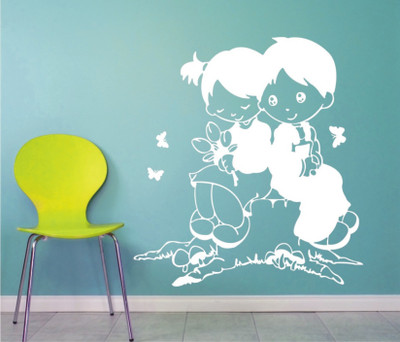 

Wall Guru  Home Décor wall Sticker Sticker(Pack of 1, White