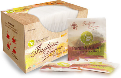 

Pure Nutrition Pure Nutrition Indian Dream Tea - 20 Tea Bags Mint Green Tea Bags(20 Bags, Box)