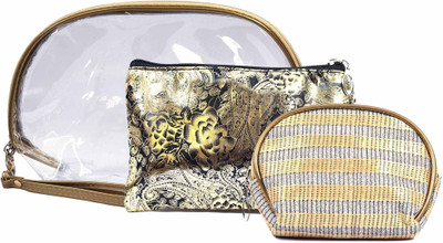 

Color Fever Cosmetic Pouch(Black, Gold), Multi