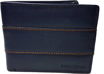 

Leder Street Men Blue Artificial Leather Wallet(6 Card Slots)