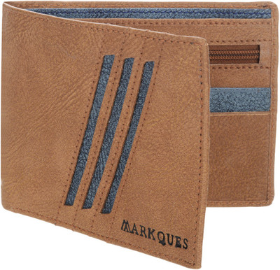 

MARKQUES Men Tan Artificial Leather Wallet(6 Card Slots), Tan-04