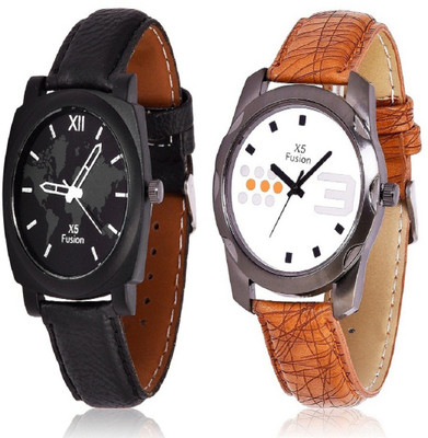 

X5 Fusion BLK_STRP_MAP_PLUS_BRN_STRP_WT_BG3 Watch - For Men