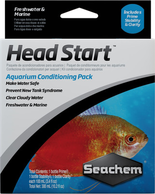 

Seachem Head Start (100ml / 3.4 fl oz Each - Total Net: 300ml) | Aquarium conditioning starter pack | Make water safe | Magnetic Aquarium Cleaner( )