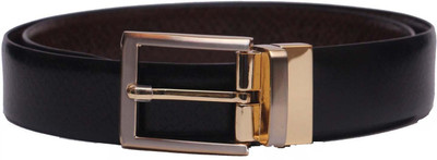 

PRUG Men Formal Black Genuine Leather Reversible Belt