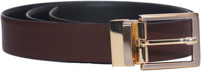 

PRUG Men Formal Brown Genuine Leather Reversible Belt