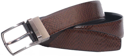 

PRUG Men Formal Brown Genuine Leather Reversible Belt