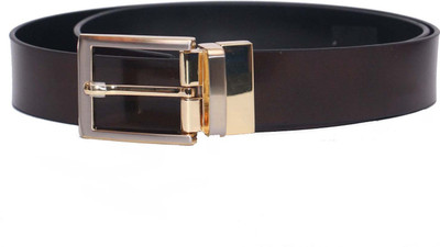 

PRUG Men Formal Brown Genuine Leather Reversible Belt