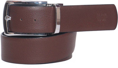 

PRUG Men Formal Brown Genuine Leather Reversible Belt