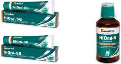 Himalaya 2 herbal- gel 10 g with hiOra-k mouth wash for sensitive teeth(Set of 3) Flipkart