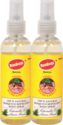 

Runbugz Mosquito Repellent Body Spray 100ml ( Pack of 2 )(Pack of 2)