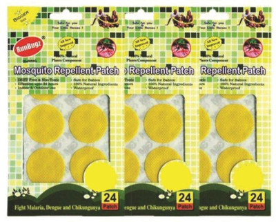 Runbugz Mosquito Repellent Patch 24 Yellow (Pack of 3 )(Pack of 3)