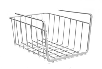 

JVS Undershelf Basket Small - 8" UW-60 Plastic Kitchen Rack(Silver)