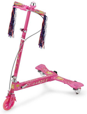 

Kids Mandi Five Wheel Height Adjustable Foldable Scooter With Brake and Bell For Kids(Pink)