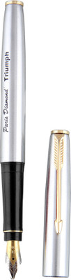 

Giftvenue Black & Silver Fountain Pen