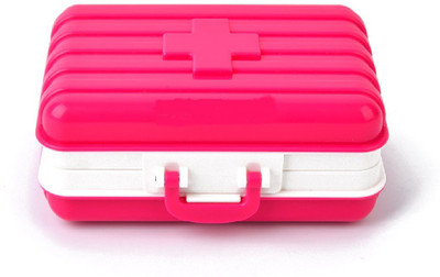 

vepson 7 days Suitcase Shaped Mini Medicine Travel Container Pill Box(Multicolor)