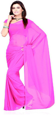 

Multi Retail Plain Daily Wear Georgette Saree(Magenta)