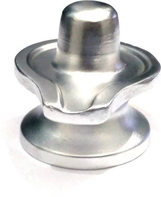 

SHIVOHAM Parad Shivling 250 gms Decorative Showpiece - 5 cm(Alloy, Silver Finish, Silver)