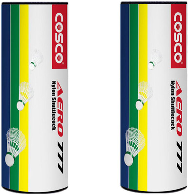 

Cosco Aero 777 Cocks Nylon Shuttle - White, Yellow(Slow, 75, Pack of 12)