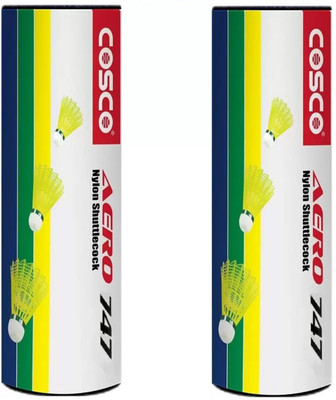 

Cosco Aero 747 Shuttle Cocks Nylon Shuttle - Yellow, White(Slow, 75, Pack of 12)