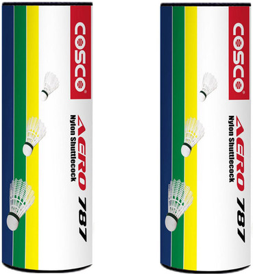 

Cosco Aero 787 Badminton Nylon Shuttle - Brown, Yellow(Slow, 75, Pack of 12)