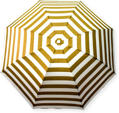 

DesiCult 2 Fold BeigeVanilla Stripes DCUMB42 Umbrella(Off-White, Beige)