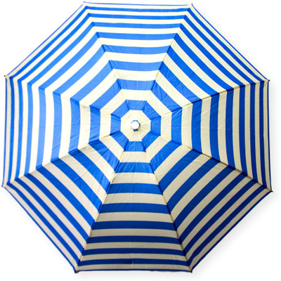 

DesiCult 2 Fold BlueVanilla Stripes DCUMB43 Umbrella(White, Blue)