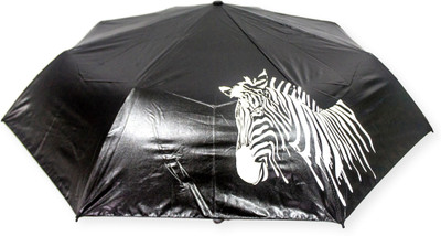 

DesiCult 2 Fold Black Zebra DCUMB41 Umbrella(Black)