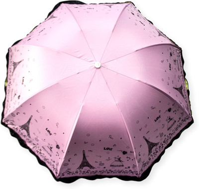 

DesiCult 3 Fold BabyPink Love in Paris DCUMB48 Umbrella(Pink)