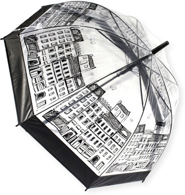 

DesiCult PVC Clear Venice DCUMB30 Umbrella(White)