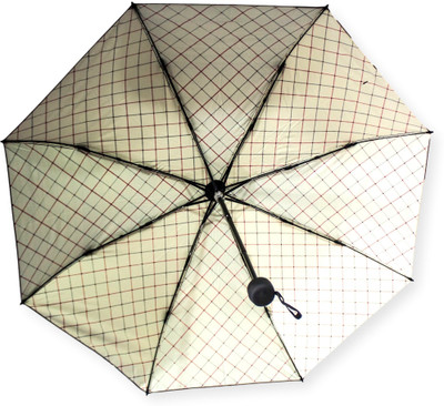 

DesiCult 2 Fold Vanilla Checks DCUMB37 Umbrella(Black)