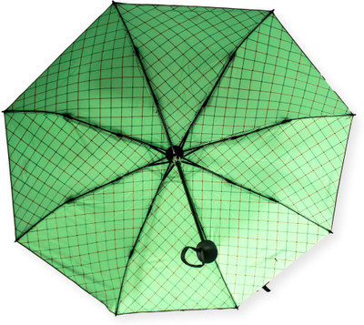 

DesiCult 2 Fold PistachioGreen Checks DCUMB36 Umbrella(Black)
