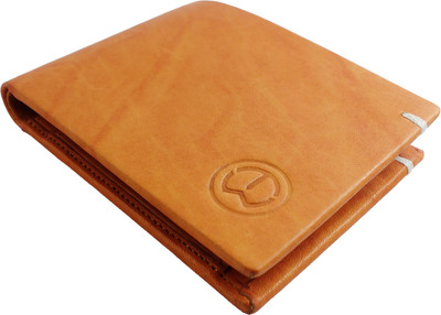 InW Men Tan Genuine Leather Wallet(3 Card Slots)