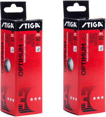 

Stiga Optimum 40+ Table Table Tennis Ball(Pack of 2, White)