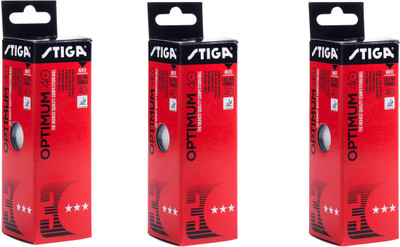 

Stiga Optimum 40+ Table Table Tennis Ball(Pack of 3, White)