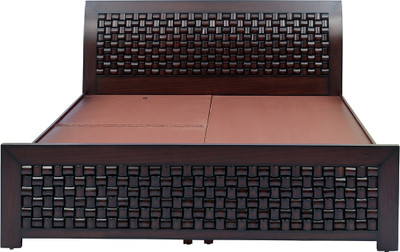 

shop klass Solid Wood King Bed With Storage(Finish Color - chocolate brown)