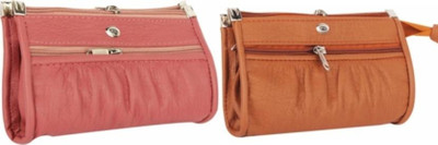 

BABERWAL ENTERPRISES Party Tan, Pink Clutch, Pink;tan
