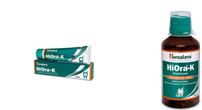 

Himalaya herbal HiOra-K Toothpaste with hiOra -K Mouthwash(Set of 2)