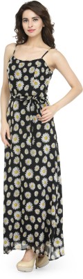 Zastraa Women Maxi Black Dress