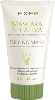 

EXEL (Anti-Acne) Drying Mask with stabilized Tea Tree Oil Helps remove oil, dirt & impurities 2 fl.oz/ 60 ml(60 ml)