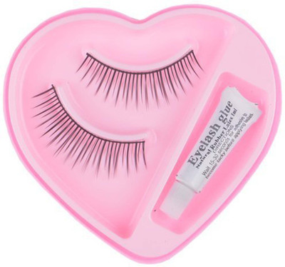 

FOK Soft Natural Black Heart Pack Thick Long False Eyelashes Makeup Extension Single Set Fake(Pack of 1)