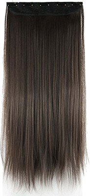 

FOK 5 Clip based Synthetic Brown Color-24 inches Hair Extension