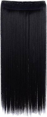 

FOK 5 Clip based Synthetic Black Color-25 inches Hair Extension
