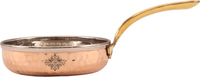 

IndianArtVilla Steel Copper Serving NA Pan 12 cm diameter(Steel, Copper), Brown