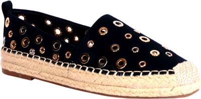 

OLMIITE Ringer Espadrilles For Women(Black, Navy