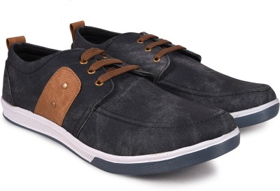 

True Soles Men's Grey Canvas Sneakers For Men(Grey