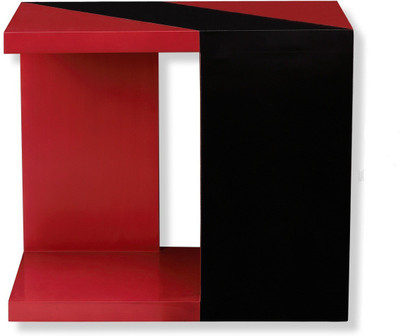 

Netwood Designer Red & Black Solid Wood Corner Table(Finish Color - Red & Black Matte Finish)