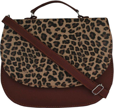 baberwal enterprises Girls Casual Brown Leatherette Sling Bag