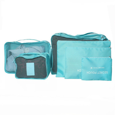

Swarish Waterproof 6 in 1 Travel Laundry Pouch Cosmetic Make-up Storage Bag Organizer(Blue)