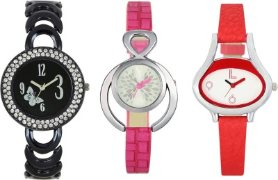 Shivam Retail SR-03 201-205-206 Stylish Three Different Shade Watch  - For Girls   Watches  (Shivam Retail)