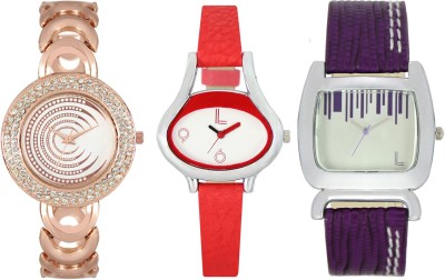 Shivam Retail SR-03 202-206-207 Stylish Three Different Shade Watch  - For Girls   Watches  (Shivam Retail)